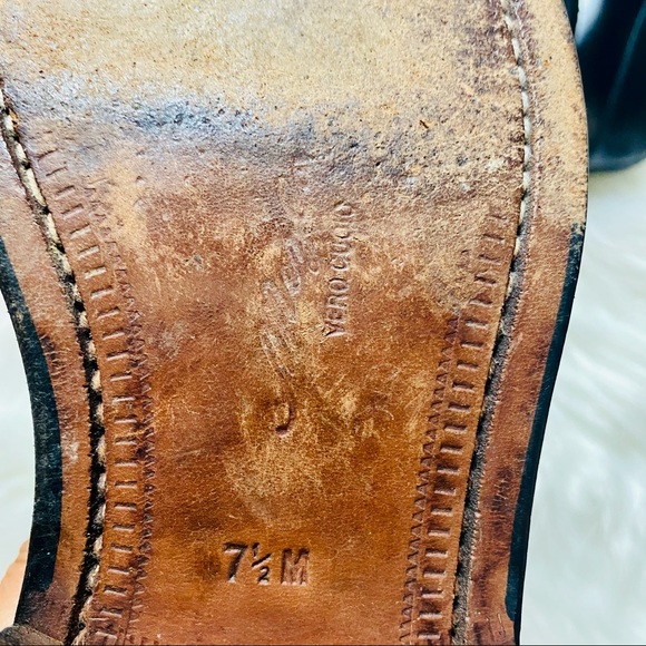 Mezlan Men’s Black Dress 100% Leather Oxford Hand Made Shoes Size 7 1/2 M EUC - Picture 10 of 13